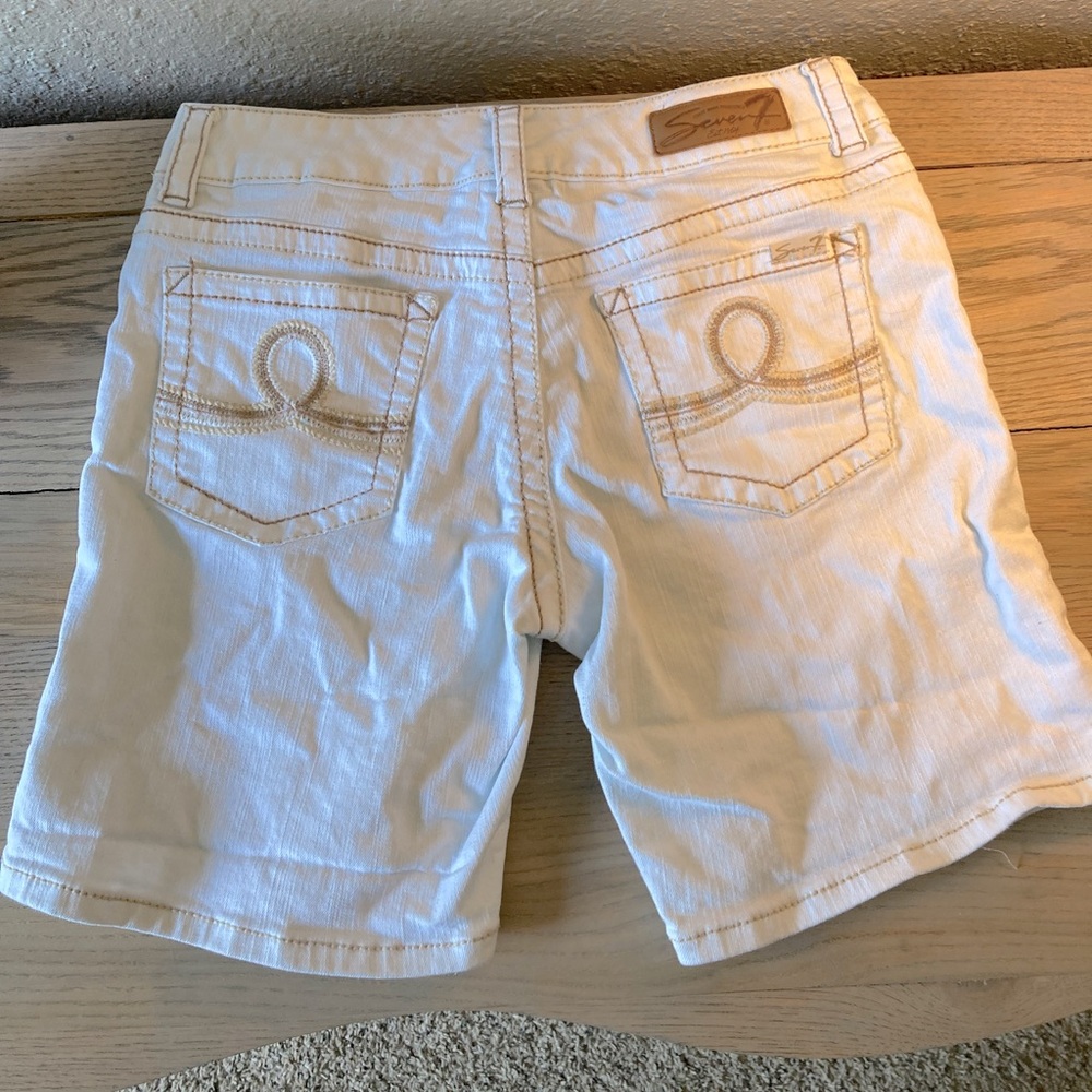 White Denim Shorts